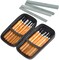 17Pack Small Wood Carving Set, 12pcs Wood Carving Tools SK2 Carbon Steel + 4pcs Whetstone + 1pcs Storage Case for Beginners DIY Woodworking Sculpting Whittling with Safety Cap
